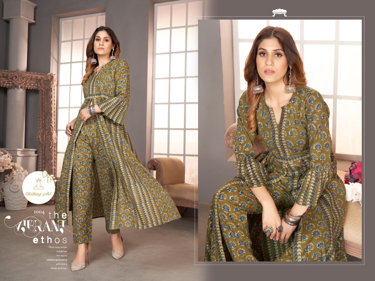 Clothing Art Stylish Party Wear Wholesale Kurtis With Bottom Designer Catalog